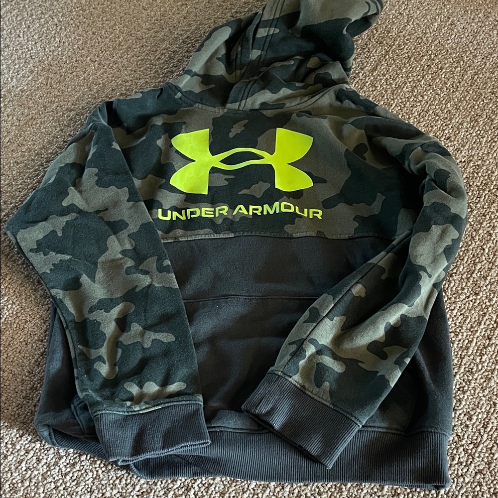 Under Armour Kids Hoodie - Camo Green and Black
